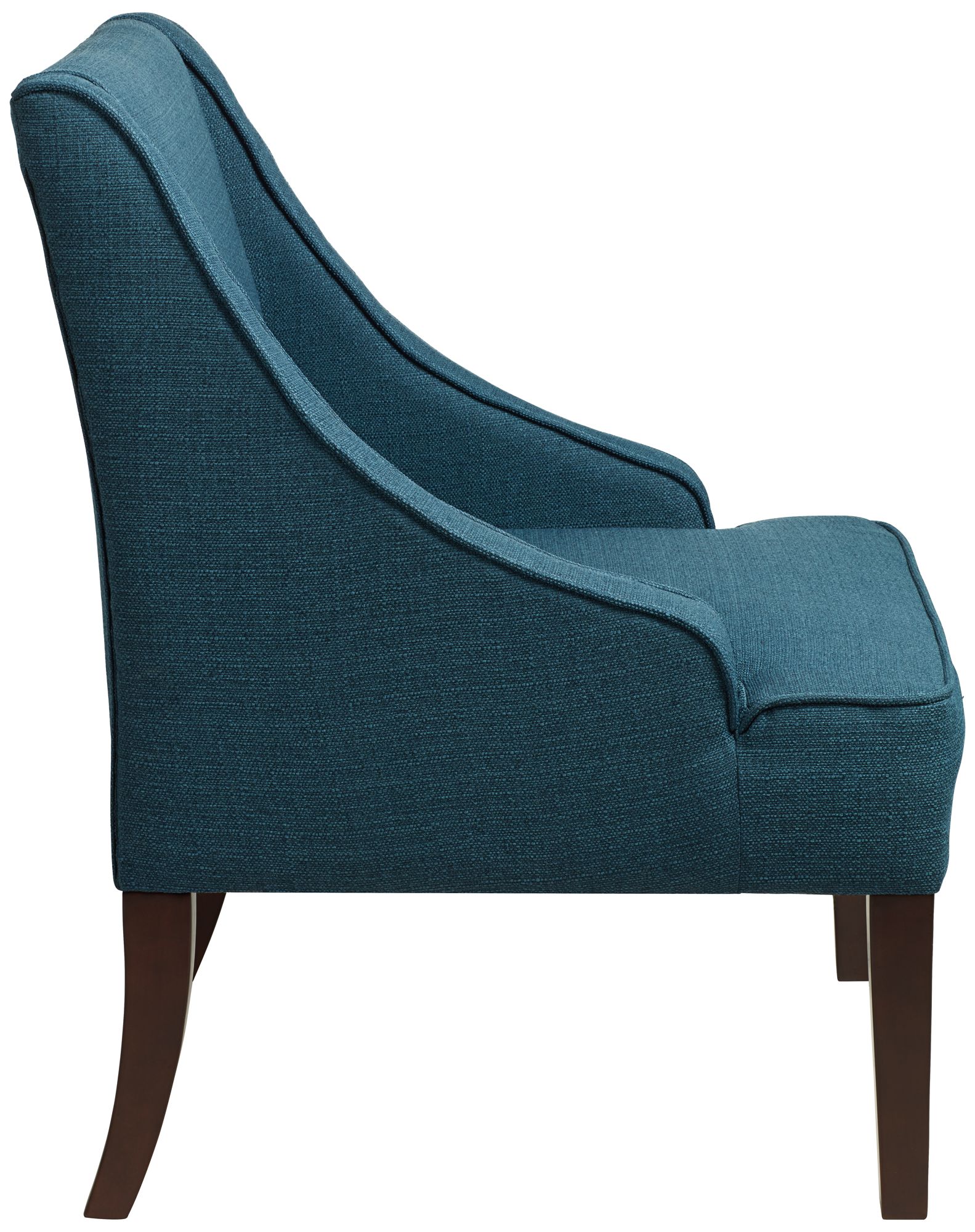 Dixon Blue Fabric Swoop Arm Chair 76X39 Lamps Plus