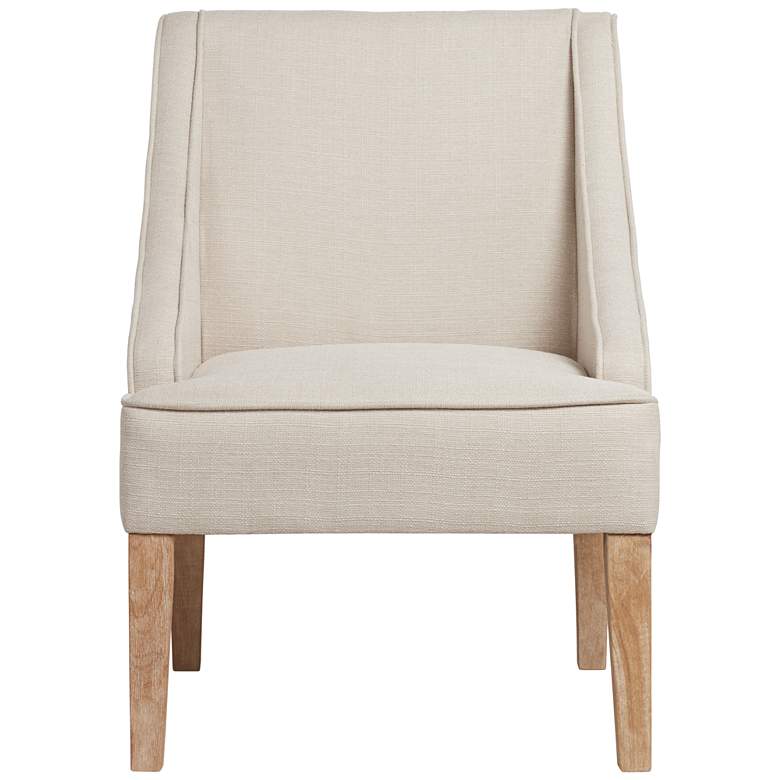 Image 7 Dixon Ivory Fabric Swoop Arm Chair more views