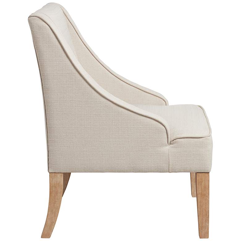 Image 7 Dixon Ivory Fabric Swoop Armchairs Set of 2 more views