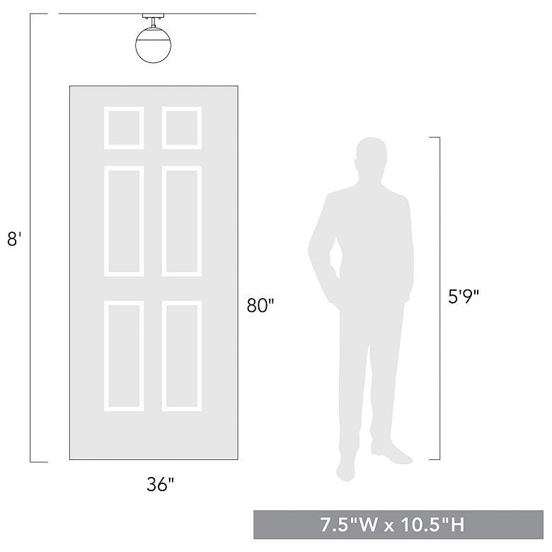 Image 1 Dixon Semi-Flush in Matte Black