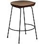 1_Diya 24 1/2" Chestnut Wood Black Iron Counter Stool