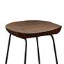 2_Diya 24 1/2" Chestnut Wood Black Iron Counter Stool more views