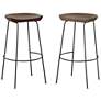 4_Diya 30 1/4" Chestnut Wood Bar Stool more views