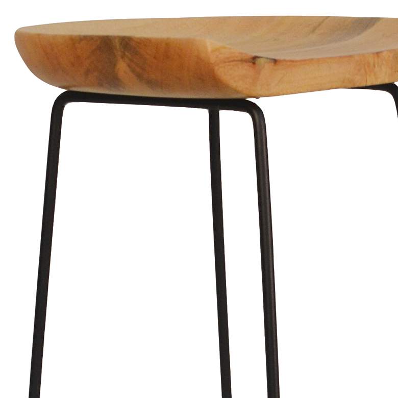 Image 3 Diya 30 1/4" Natural Wood Bar Stool more views