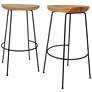 Diya 30 1/4" Natural Wood Bar Stool