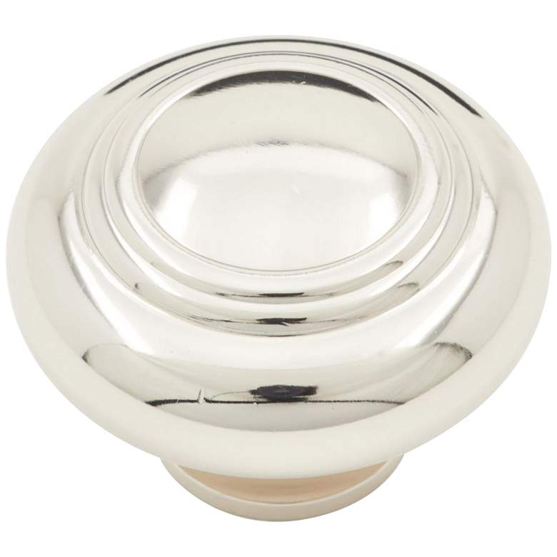 Image 1 Dobbler Polished Nickel 1 1/2"W Double Ringed Cabinet Knob
