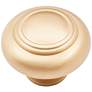 Dobbler Satin Brass 1 1/2" Wide Double Ringed Cabinet Knob