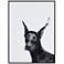 Doberman 24" High Rectangular Framed Glass Wall Art