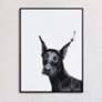2_Doberman 24" High Rectangular Framed Glass Wall Art