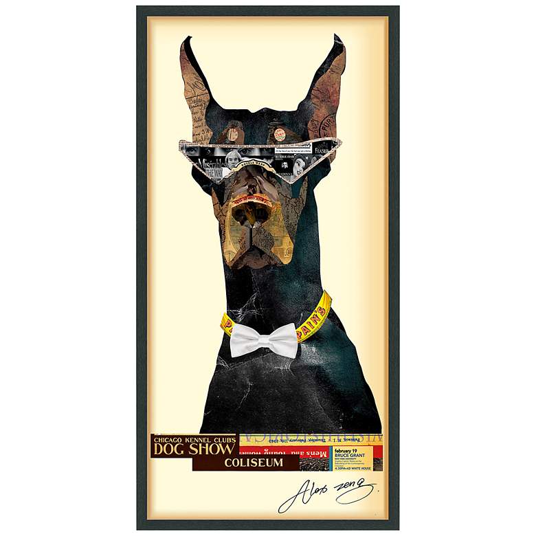 Image 2 Doberman Pinscher 48" High Collage Framed Wall Art