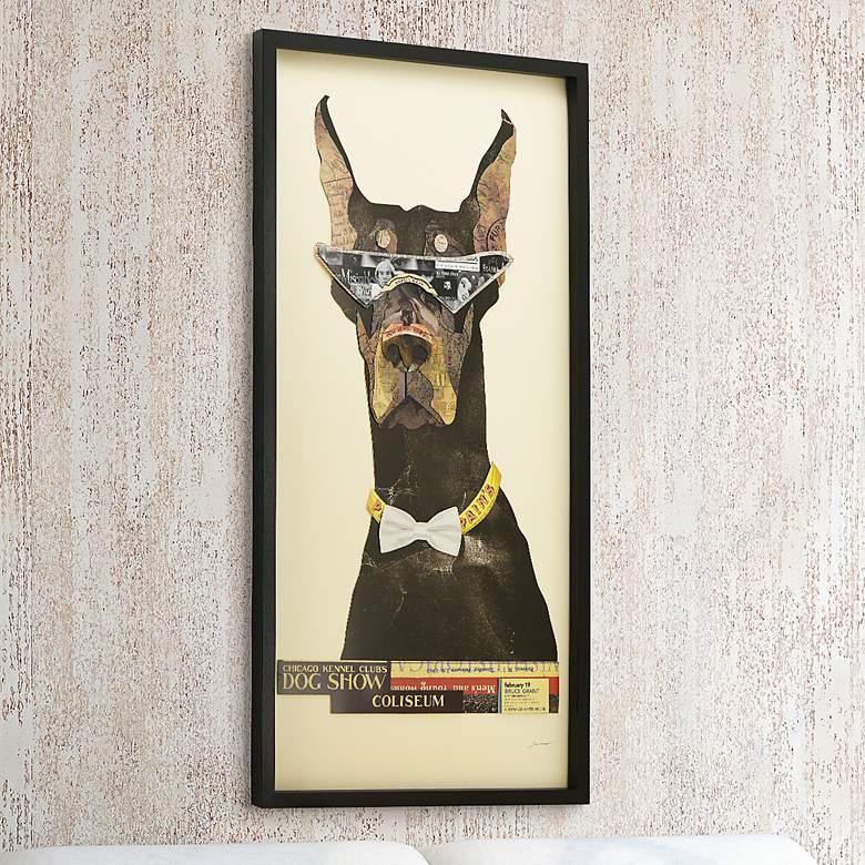 Image 1 Doberman Pinscher 48" High Collage Framed Wall Art