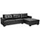 Dobson 2-Piece Black Leather Sectional Sofa