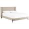 Dobson Modern Oatmeal Fabric and Iron Bed