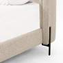 Dobson Modern Oatmeal Fabric and Iron Queen Bed