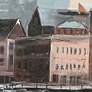 5_Dock City 40"W x 30"H Hand Embellished Framed Canvas Wall Art more views