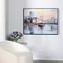 7_Dock City 40"W x 30"H Hand Embellished Framed Canvas Wall Art more views