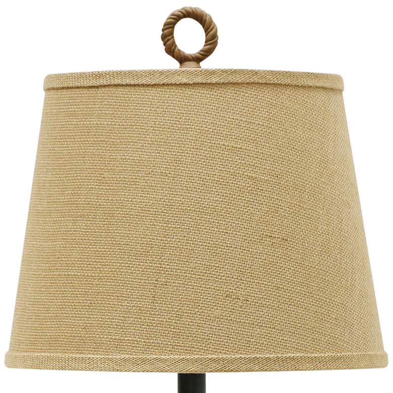 Image 4 Dockside 27 inch Sea Blue-Gray Coastal Table Lamp with Canvas Shade more views