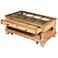 Dockside 48" Wide Desert Sand Wood and Glass Coffee Table