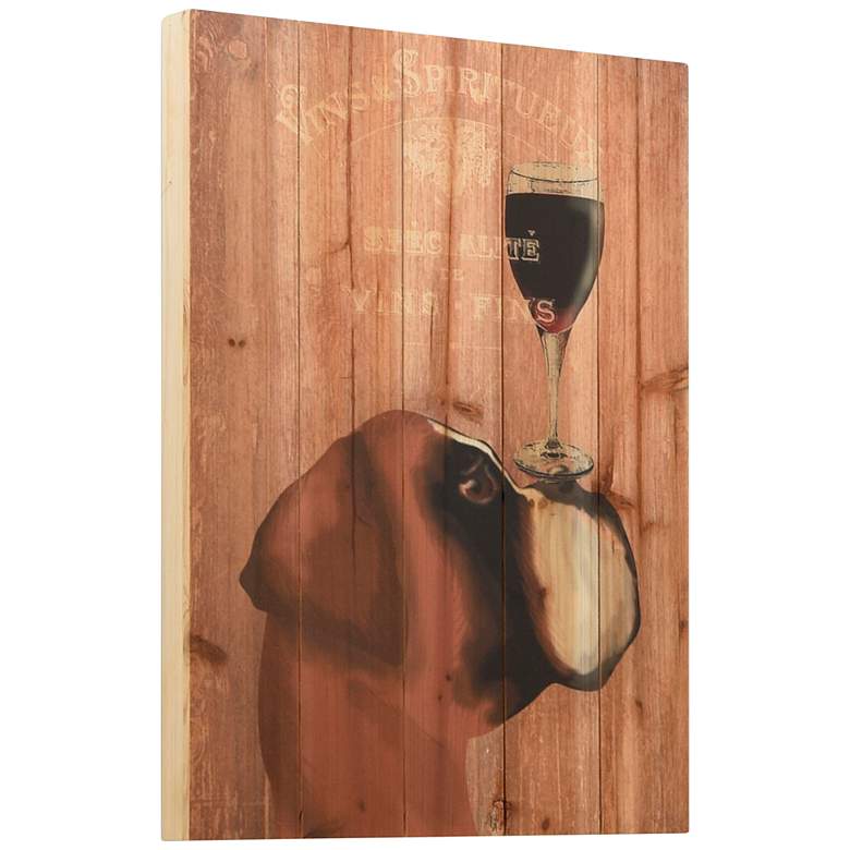 Image 4 Dog Au Vin Boxer 24" High Giclee Print Solid Wood Wall Art more views
