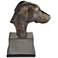 Dog Bust 10" High Matte Bronze Sculpture