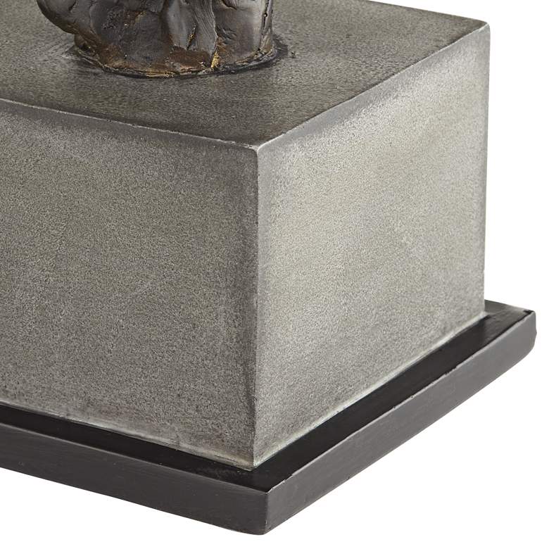 Dog Bust 10&quot; High Matte Bronze Sculpture more views
