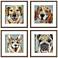 Dog Collage II 21"W x 21"H Framed Art Set of 4