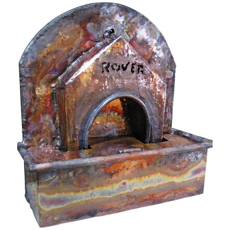 Image 1 Doghouse 24" High Handcrafted Copper Tabletop Fountain