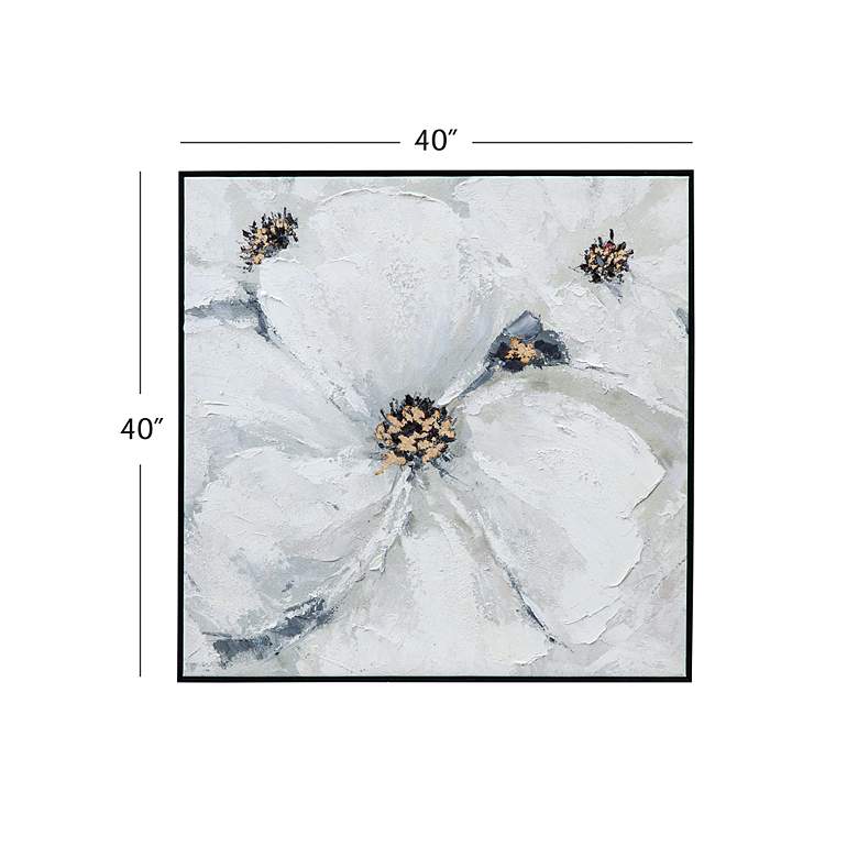 Image 5 Dogwood 40" x 40" White Framed Canvas more views