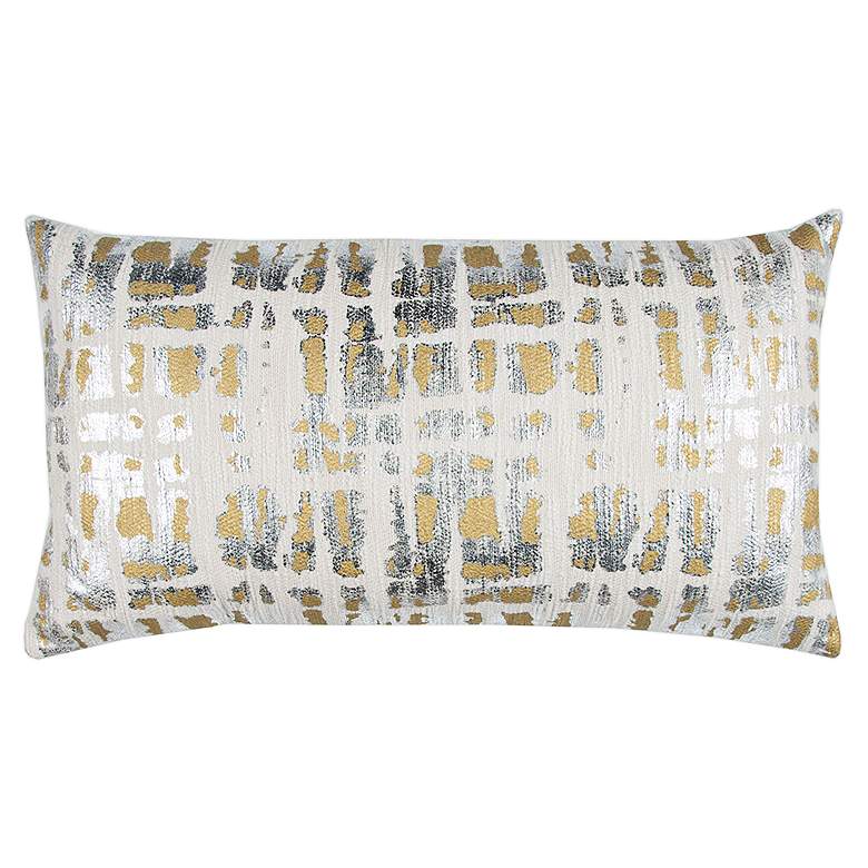 Image 1 Doh Natural and Gold Geometric 26" x 14" Decorative Pillow
