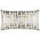 Doh Natural and Gold Geometric 26" x 14" Decorative Pillow