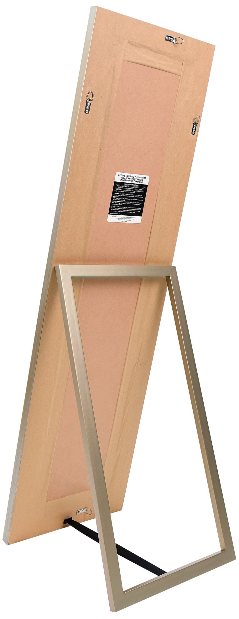 Dola Champagne Bead 18" x 64" Rectangular Cheval Mirror in scene