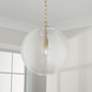 1_Dolan 15" Wide Brass Metal Clear Glass Pendant Light