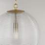 4_Dolan 15" Wide Brass Metal Clear Glass Pendant Light more views