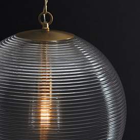 Image5 of Dolan 15" Wide Brass Metal Clear Glass Pendant Light more views