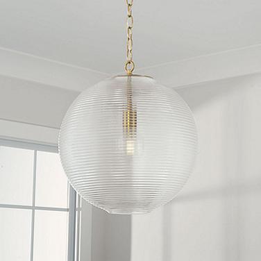 Dolan 15" Wide Brass Metal Clear Glass Pendant Light