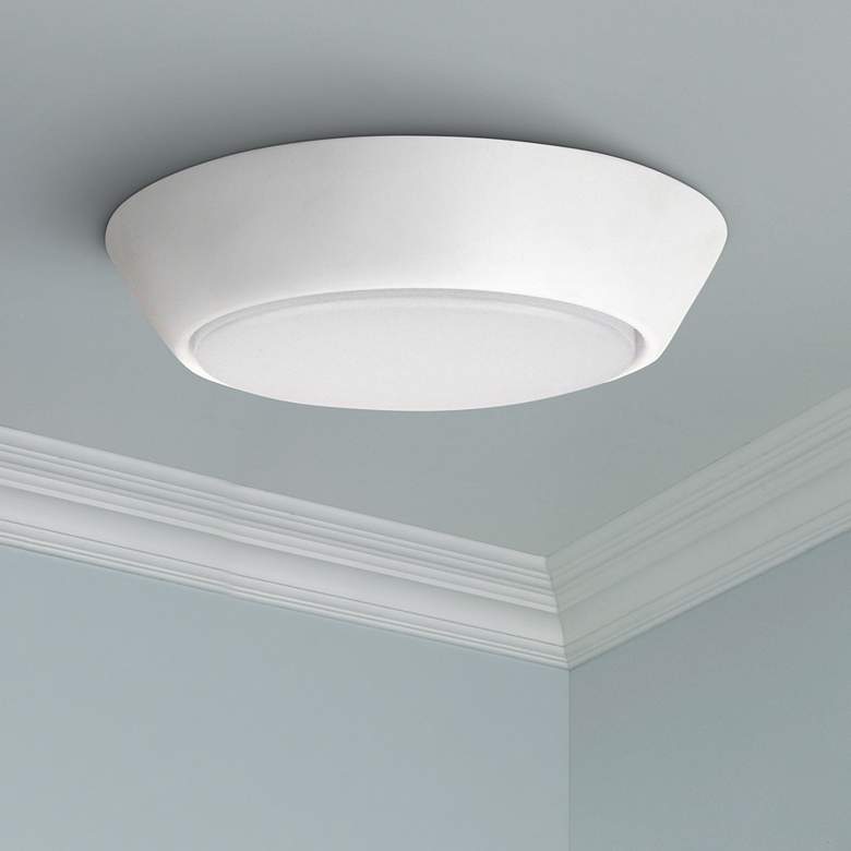 Image 1 Dolan 7 inch Wide White 10-Watt LED Compact Ceiling Light