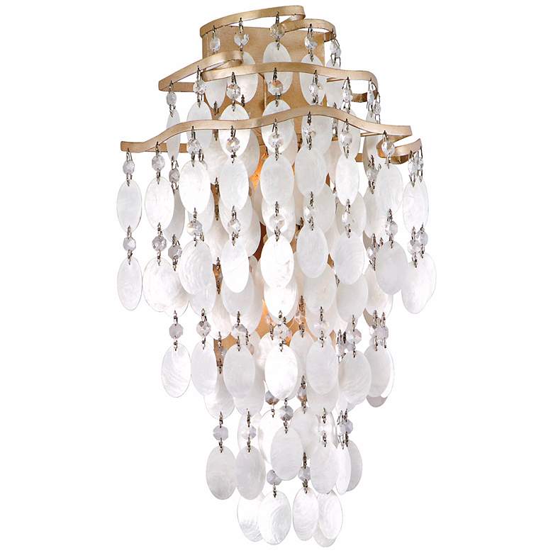 Image 1 Dolce Capiz Shell 18 1/2 inch High Wall Sconce by Corbett