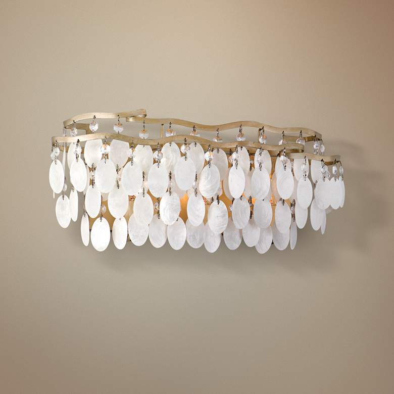 Image 1 Dolce Capiz Shell 18 1/2" Wide Bath Wall Light