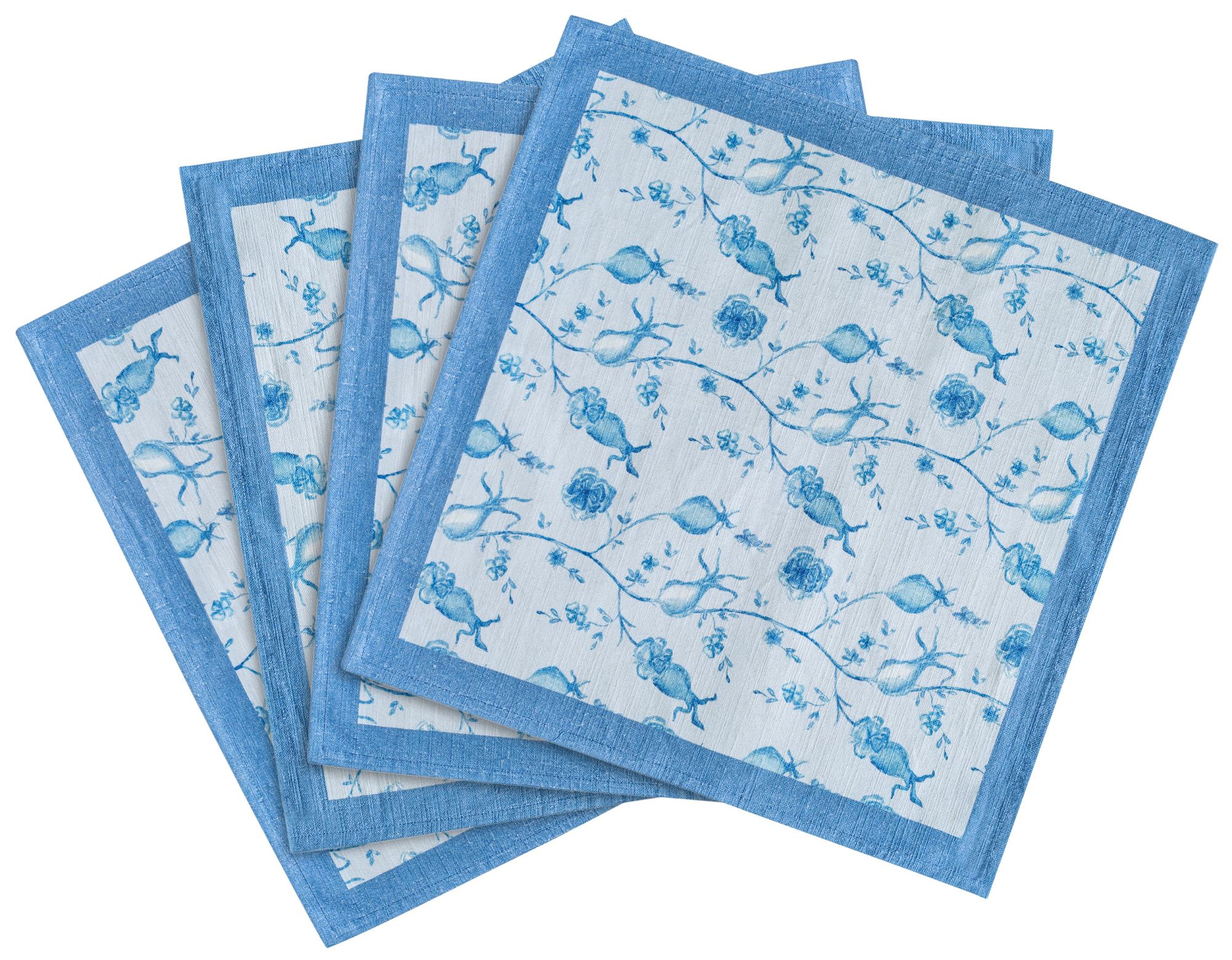Image 4 Dolce Natural Cotton Napkin (Set of 4) in Baby Blue more views