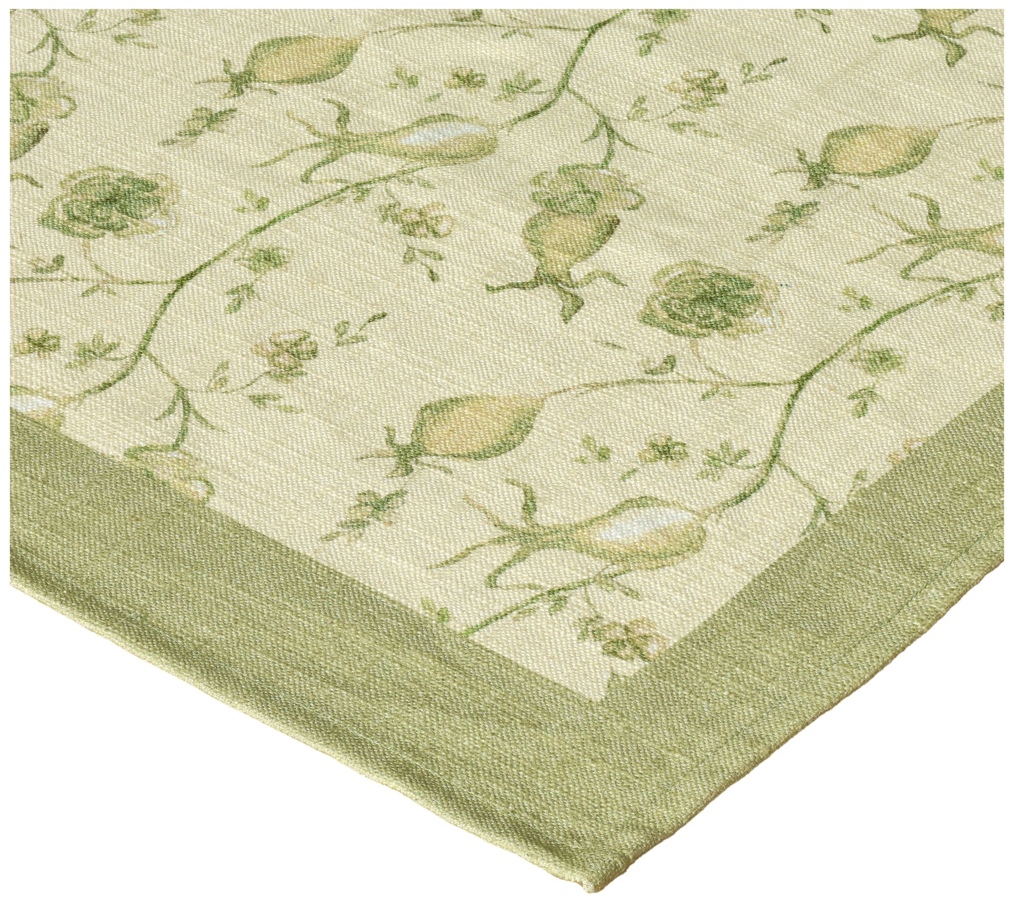 Image 3 Dolce Olive Green Natural Cotton Table Cloth 70x160" more views