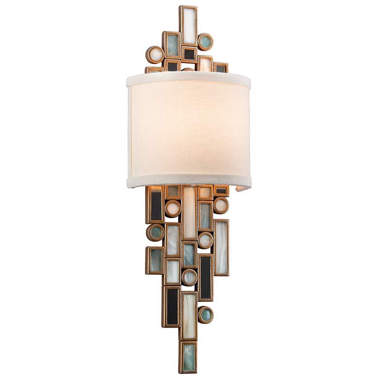 Image 1 Dolcetti Linen Shade Silver 18.5" Wide Corbett Wall Sconce