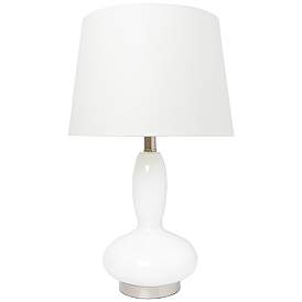 Image2 of Dollop White Glass Modern Accent Table Lamp
