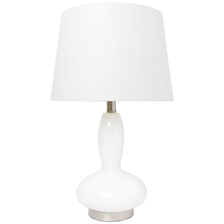 Image 2 Dollop White Glass Modern Accent Table Lamp