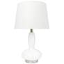 2_Dollop White Glass Modern Accent Table Lamp