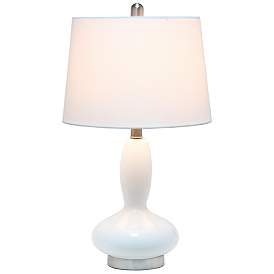 Image3 of Dollop White Glass Modern Accent Table Lamp more views