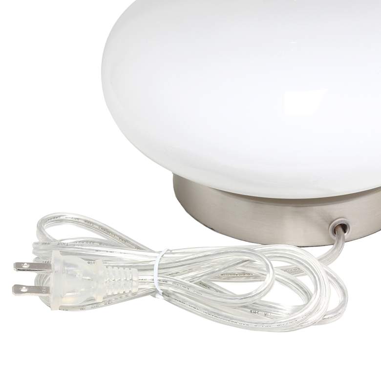 Image 4 Dollop White Glass Modern Accent Table Lamp more views