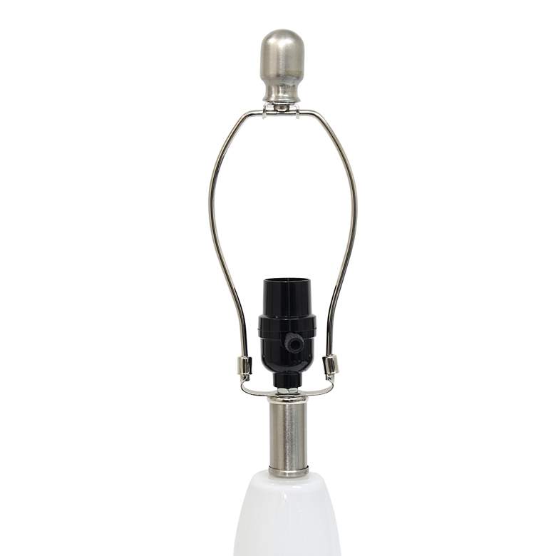 Image 6 Dollop White Glass Modern Accent Table Lamp more views