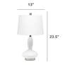 Dollop White Glass Modern Accent Table Lamp