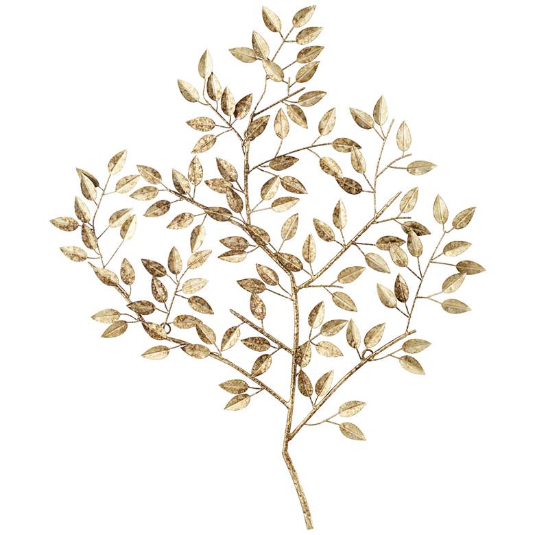 Image 2 Dolma Gold Leaves 36" High Iron Wall Art