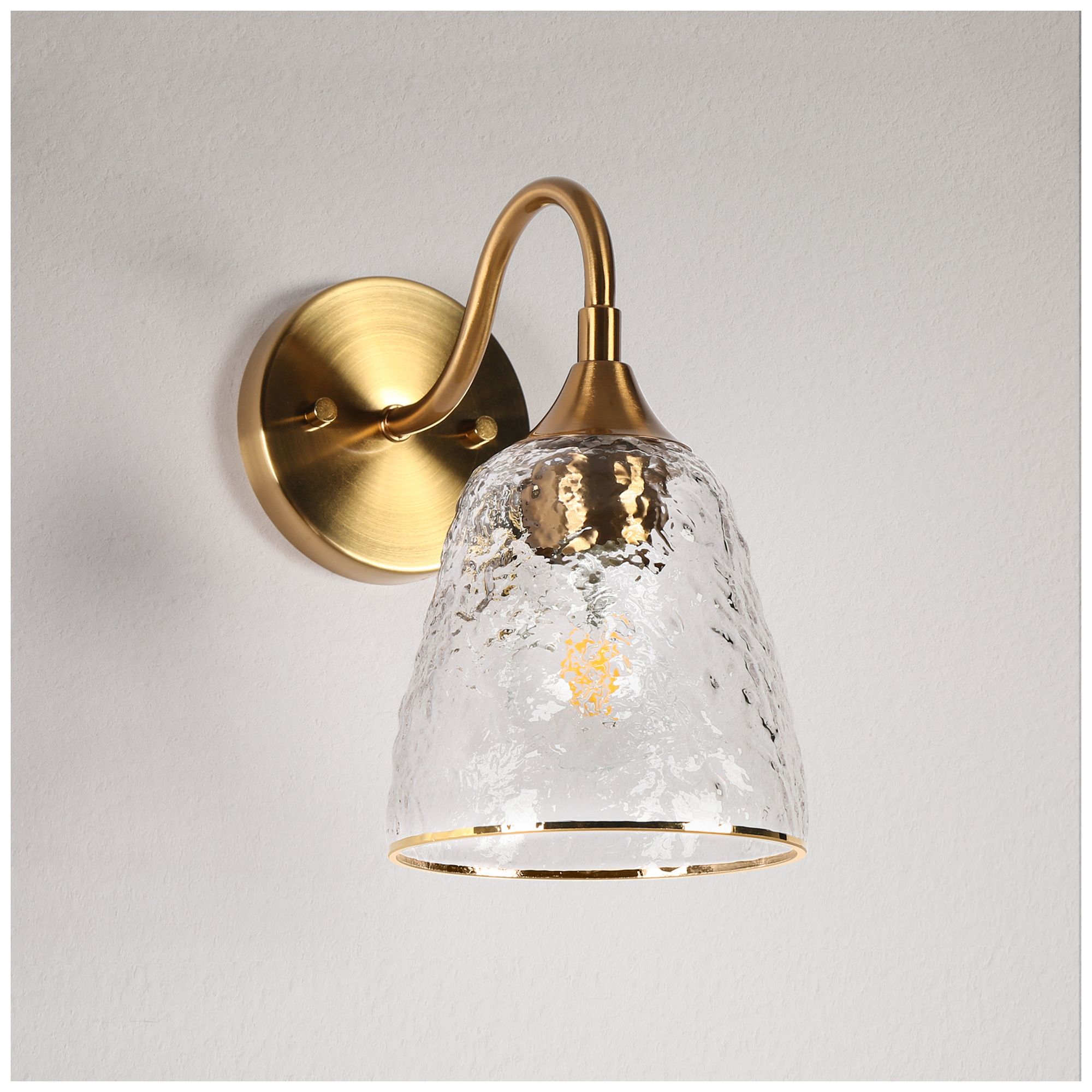 Image 4 Dolohovstrout 1-Light Gold Glass Wall Sconces - Made to Order more views